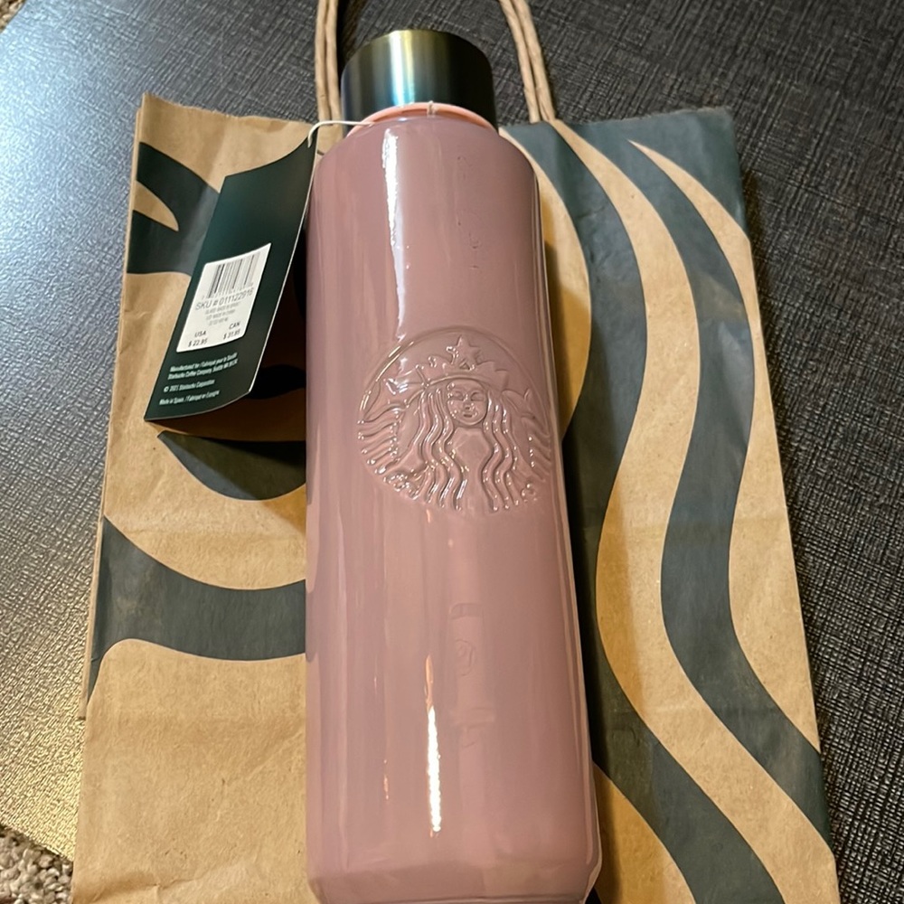 Bnwt Starbucks recycled glass water bottle HTF